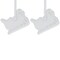 Set of 2 Blank Unfinished White Plaster Sleigh Christmas Ornaments DIY Craft 3.35 Inches